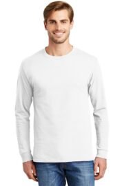 Hanes - Authentic 100% Cotton Long Sleeve T-Shirt. 5586 - Image 3