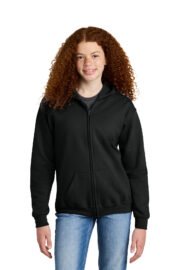 Gildan Youth Heavy Blend Full-Zip Hooded Sweatshirt. 18600B - Image 2
