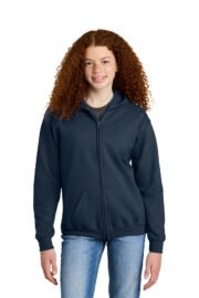 Gildan Youth Heavy Blend Full-Zip Hooded Sweatshirt. 18600B - Image 8