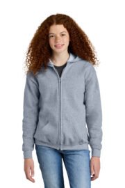 Gildan Youth Heavy Blend Full-Zip Hooded Sweatshirt. 18600B - Image 11