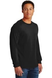 Gildan - Ultra Cotton 100% US Cotton Long Sleeve T-Shirt with Pocket. 2410 - Image 2