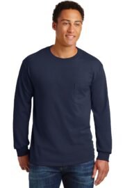 Gildan - Ultra Cotton 100% US Cotton Long Sleeve T-Shirt with Pocket. 2410 - Image 9