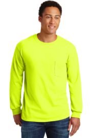 Gildan - Ultra Cotton 100% US Cotton Long Sleeve T-Shirt with Pocket. 2410 - Image 11