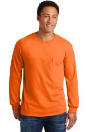 Gildan - Ultra Cotton 100% US Cotton Long Sleeve T-Shirt with Pocket. 2410 - Image 10