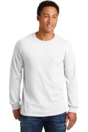 Gildan - Ultra Cotton 100% US Cotton Long Sleeve T-Shirt with Pocket. 2410 - Image 13