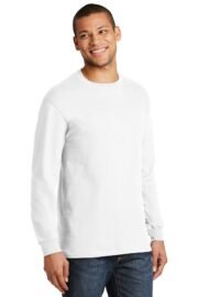 Hanes Beefy-T - 100% Cotton Long Sleeve T-Shirt. 5186 - Image 2