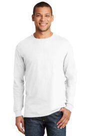 Hanes Beefy-T - 100% Cotton Long Sleeve T-Shirt. 5186 - Image 3