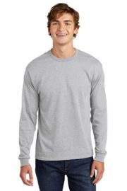 Hanes Essential-T 100% Cotton Long Sleeve T-Shirt 5286 - Image 2