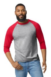 Gildan Heavy Cotton 3/4-Sleeve Raglan T-Shirt. 5700 - Image 9