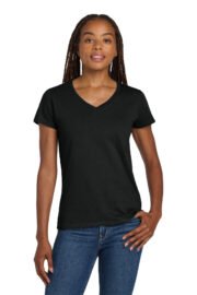 Gildan Women's Heavy Cotton 100% Cotton V-Neck T-Shirt. 5V00L - Image 9