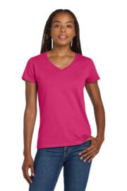 Gildan Women's Heavy Cotton 100% Cotton V-Neck T-Shirt. 5V00L - Image 10