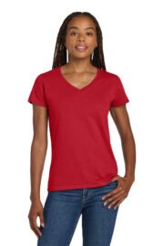 Gildan Women's Heavy Cotton 100% Cotton V-Neck T-Shirt. 5V00L - Image 13