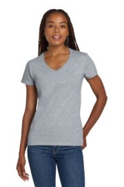 Gildan Women's Heavy Cotton 100% Cotton V-Neck T-Shirt. 5V00L - Image 15