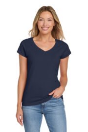 Gildan Softstyle Women's Fit V-Neck T-Shirt. 64V00L - Image 11