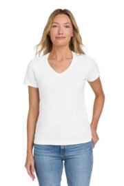Gildan Softstyle Women's Fit V-Neck T-Shirt. 64V00L - Image 3