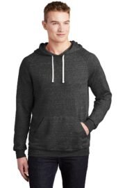 Jerzees Snow Heather French Terry Raglan Hoodie 90M - Image 3