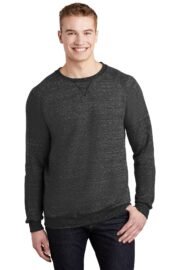 Jerzees Snow Heather French Terry Raglan Crew 91M - Image 3