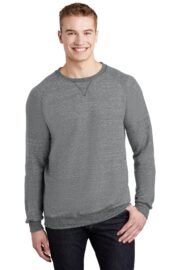 Jerzees Snow Heather French Terry Raglan Crew 91M - Image 9