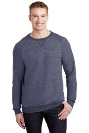 Jerzees Snow Heather French Terry Raglan Crew 91M - Image 11