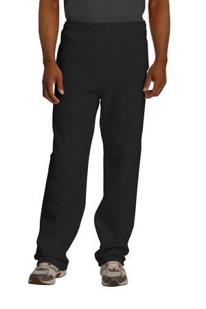 974MP_black_model_front Jerzees NuBlend Open Bottom Pant with Pockets. 974MP - Image 1