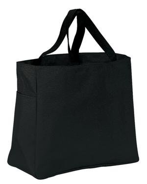 B0750_flat_balck_MS05 Port Authority - Essential Tote. B0750 - Image 1