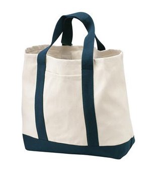 B400UNTNY03MS Port Authority - Ideal Twill Two-Tone Shopping Tote. B400 - Image 1