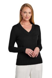 Brooks Brothers Women's Cotton Stretch V-Neck Sweater BB18401 - Image 2