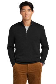 Brooks Brothers Washable Merino Birdseye 1/4-Zip Sweater BB18412 - Image 2