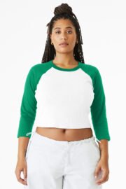 BELLA+CANVAS Women's Micro Rib 3/4 Raglan Baby Tee BC1200 - Image 8