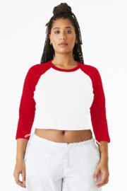 BELLA+CANVAS Women's Micro Rib 3/4 Raglan Baby Tee BC1200 - Image 10