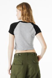 BELLA+CANVAS Women's Micro Rib Raglan Baby Tee BC1201 - Image 3
