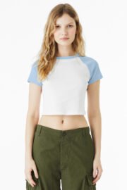 BELLA+CANVAS Women's Micro Rib Raglan Baby Tee BC1201 - Image 6