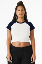 BELLA+CANVAS Women's Micro Rib Raglan Baby Tee BC1201 - Image 9
