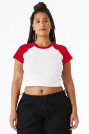 BELLA+CANVAS Women's Micro Rib Raglan Baby Tee BC1201 - Image 11