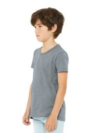 BELLA+CANVAS Youth Heather CVC Tee BC3001YCVC - Image 2