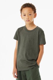 BELLA+CANVAS Youth Heather CVC Tee BC3001YCVC - Image 22