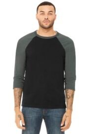 BELLA+CANVAS Unisex 3/4-Sleeve Baseball Tee. BC3200 - Image 9