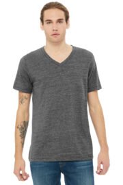 BELLA+CANVAS Unisex Textured Jersey V-Neck Tee BC3655 - Image 3