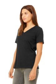 BELLA+CANVAS Women's Relaxed Heather CVC V-Neck Tee BC6405CVC - Image 2