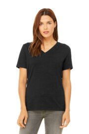 BELLA+CANVAS Women's Relaxed Heather CVC V-Neck Tee BC6405CVC - Image 9