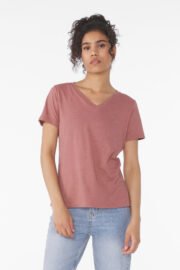 BELLA+CANVAS Women's Relaxed Heather CVC V-Neck Tee BC6405CVC - Image 11