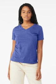 BELLA+CANVAS Women's Relaxed Heather CVC V-Neck Tee BC6405CVC - Image 14