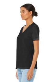 BELLA+CANVAS Women's Relaxed Jersey Short Sleeve V-Neck Tee. BC6405 - Image 2