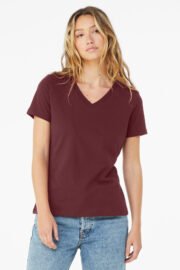BELLA+CANVAS Women's Relaxed Jersey Short Sleeve V-Neck Tee. BC6405 - Image 11