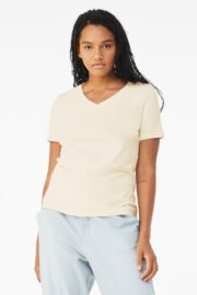 BELLA+CANVAS Women's Relaxed Jersey Short Sleeve V-Neck Tee. BC6405 - Image 14