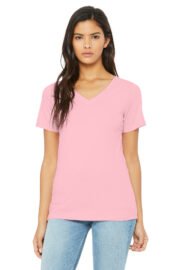 BELLA+CANVAS Women's Relaxed Jersey Short Sleeve V-Neck Tee. BC6405 - Image 16