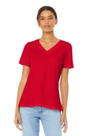 BELLA+CANVAS Women's Relaxed Jersey Short Sleeve V-Neck Tee. BC6405 - Image 17