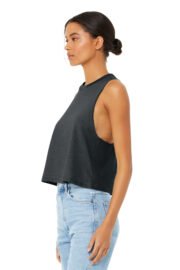 BELLA+CANVAS Women's Racerback Cropped Tank. BC6682 - Image 2