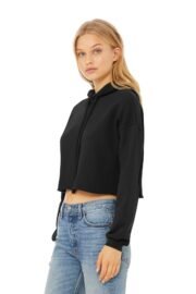 BELLA+CANVAS Women's Sponge Fleece Cropped Fleece Hoodie. BC7502 - Image 2