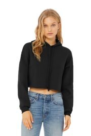 BELLA+CANVAS Women's Sponge Fleece Cropped Fleece Hoodie. BC7502 - Image 3